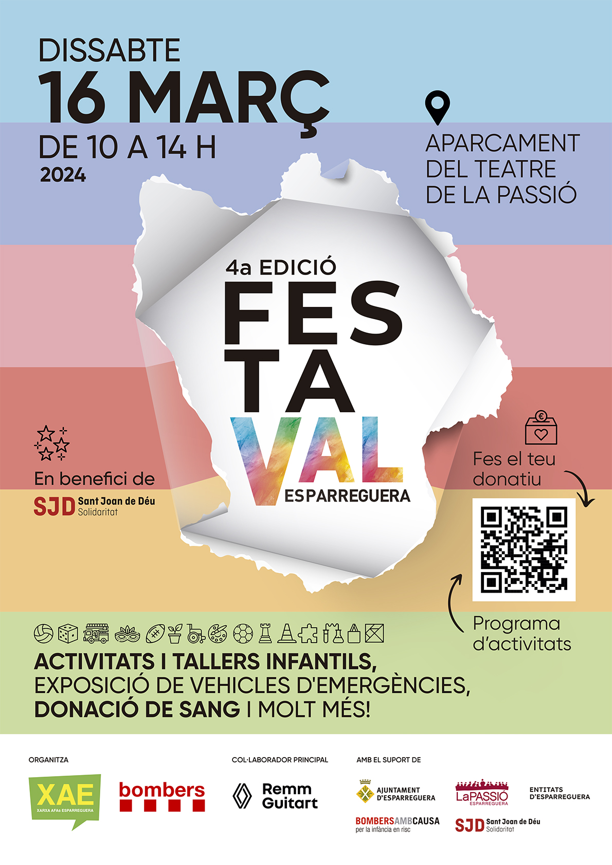 Cartell Festaval 2024, la festa dels valors a Esparreguera